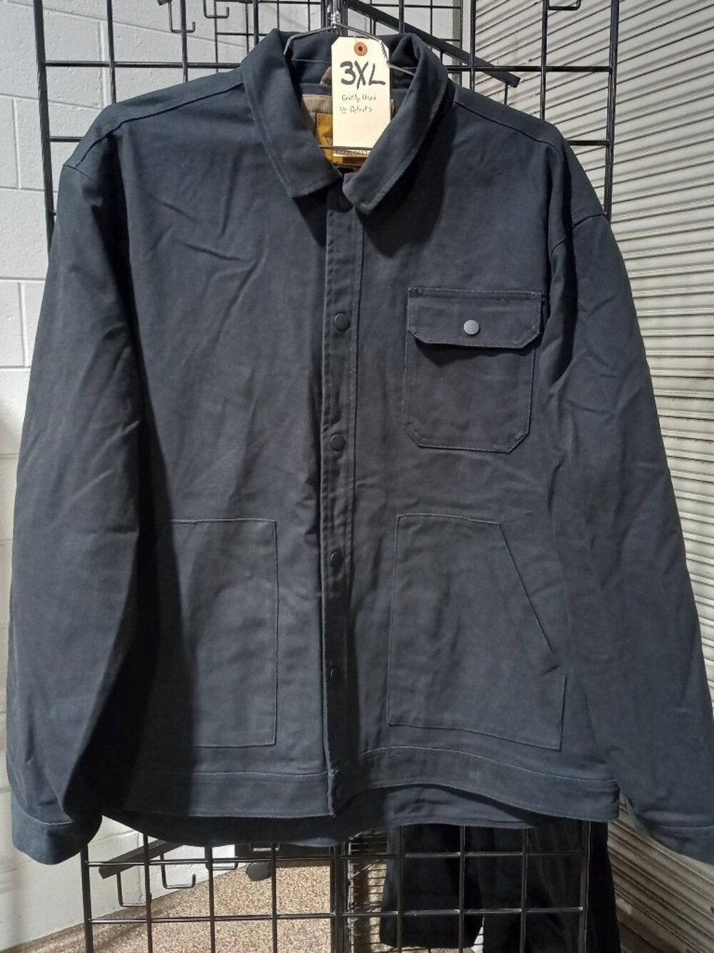 Men's Concealed Carry Flannel Lined Canvas Shirt Jacket | 3XL